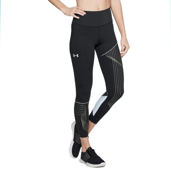 Under Armour Pants - Under Armour Define The Run Reflective 7/8 Black Leggings Size Small